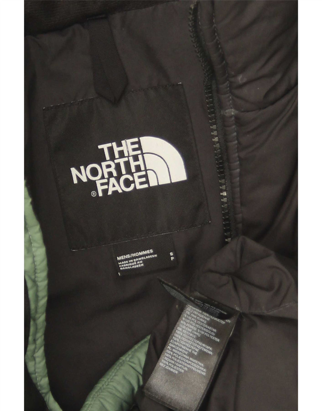 The North Face Chaqueta acolchada para hombre ES 36 Small Verde Colorblock Poliéster