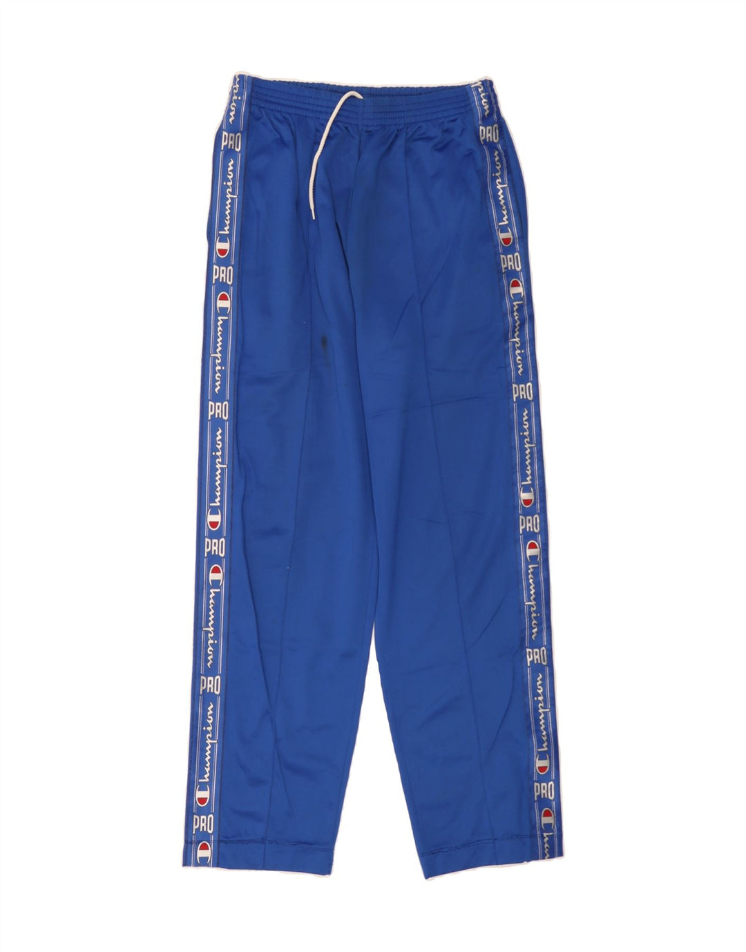 CHAMPION Mens Graphic Tracksuit Trousers Medium  Blue Polyester Vintage Champion and Second-Hand Champion from Messina Hembry 