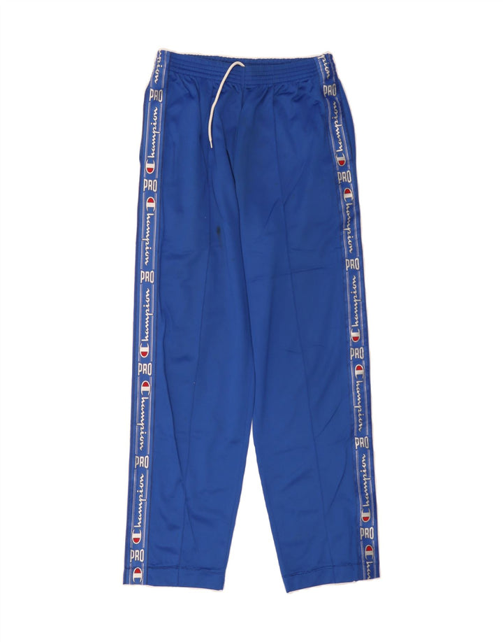 CHAMPION Mens Graphic Tracksuit Trousers Medium  Blue Polyester Vintage Champion and Second-Hand Champion from Messina Hembry 