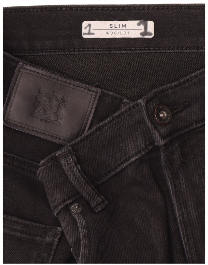 Marks & Spencer Vaqueros ajustados para hombre W36 L31 Negro