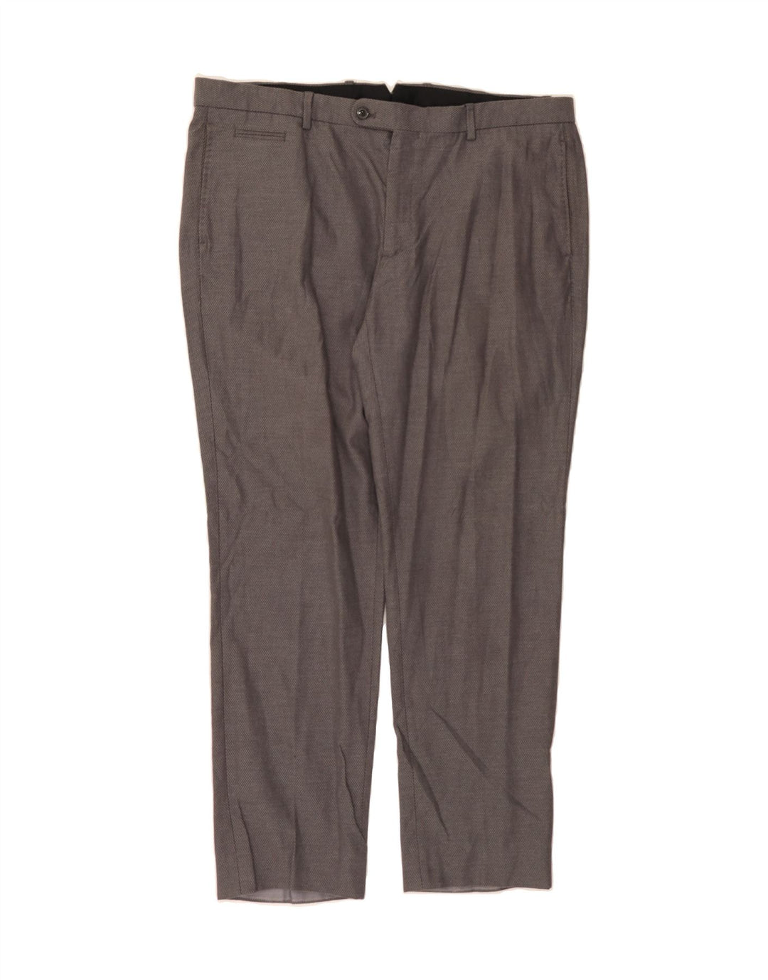 MASSIMO DUTTI Mens Slim Suit Trousers EU 48 XL W38 L30 Grey Cotton Vintage Massimo Dutti and Second-Hand Massimo Dutti from Messina Hembry 