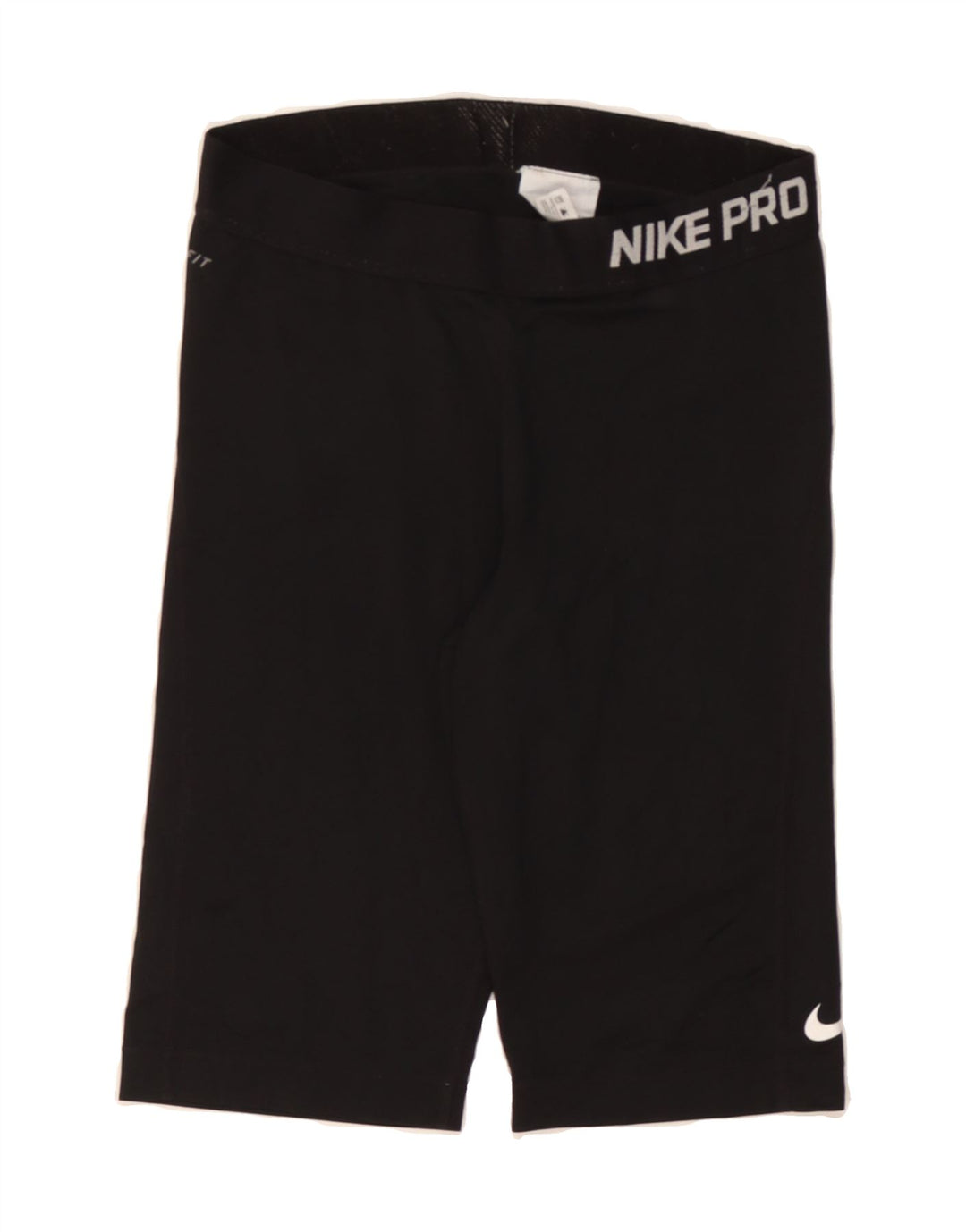 NIKE Womens Dri Fit Graphic Sport Shorts UK 12 Medium  Black Polyester Vintage Nike and Second-Hand Nike from Messina Hembry 