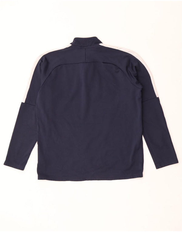 Haut de survêtement Nike Dri Fit pour homme, bleu marine moyen, color block