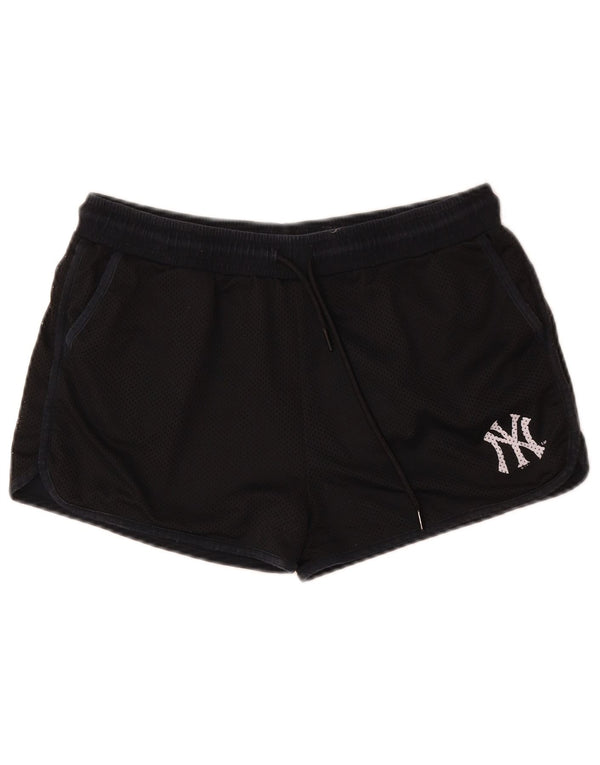 Pantaloncini sportivi Majestic da donna dei New York Yankees UK 14 cotone nero medio