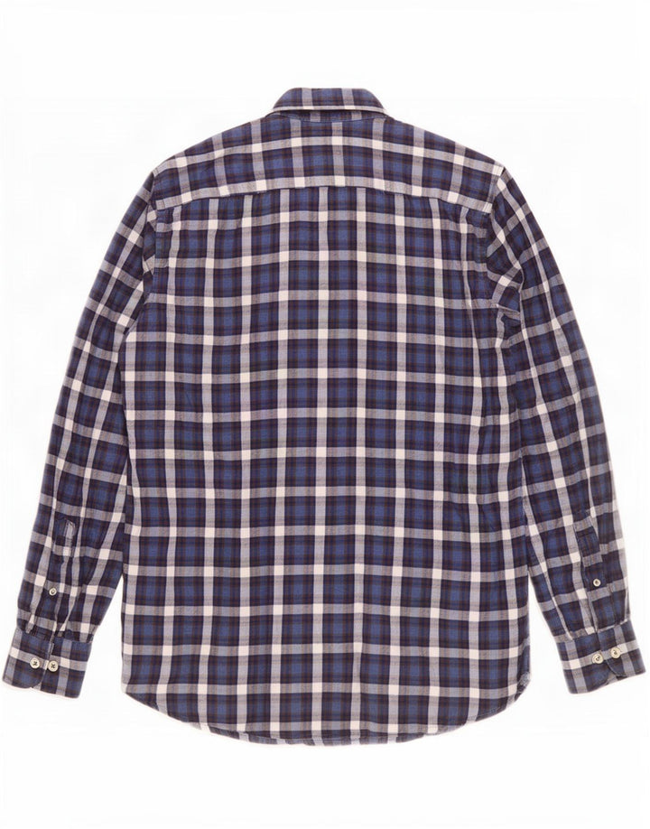Carrera Herre Regular Fit Flanelskjorte Medium Navyblå Ternet bomuld