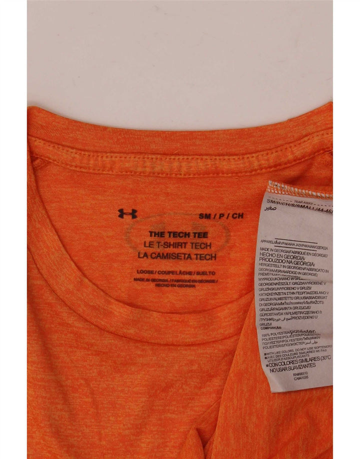 Maglietta Under Armour da uomo The Tech Tee Top piccola in poliestere arancione