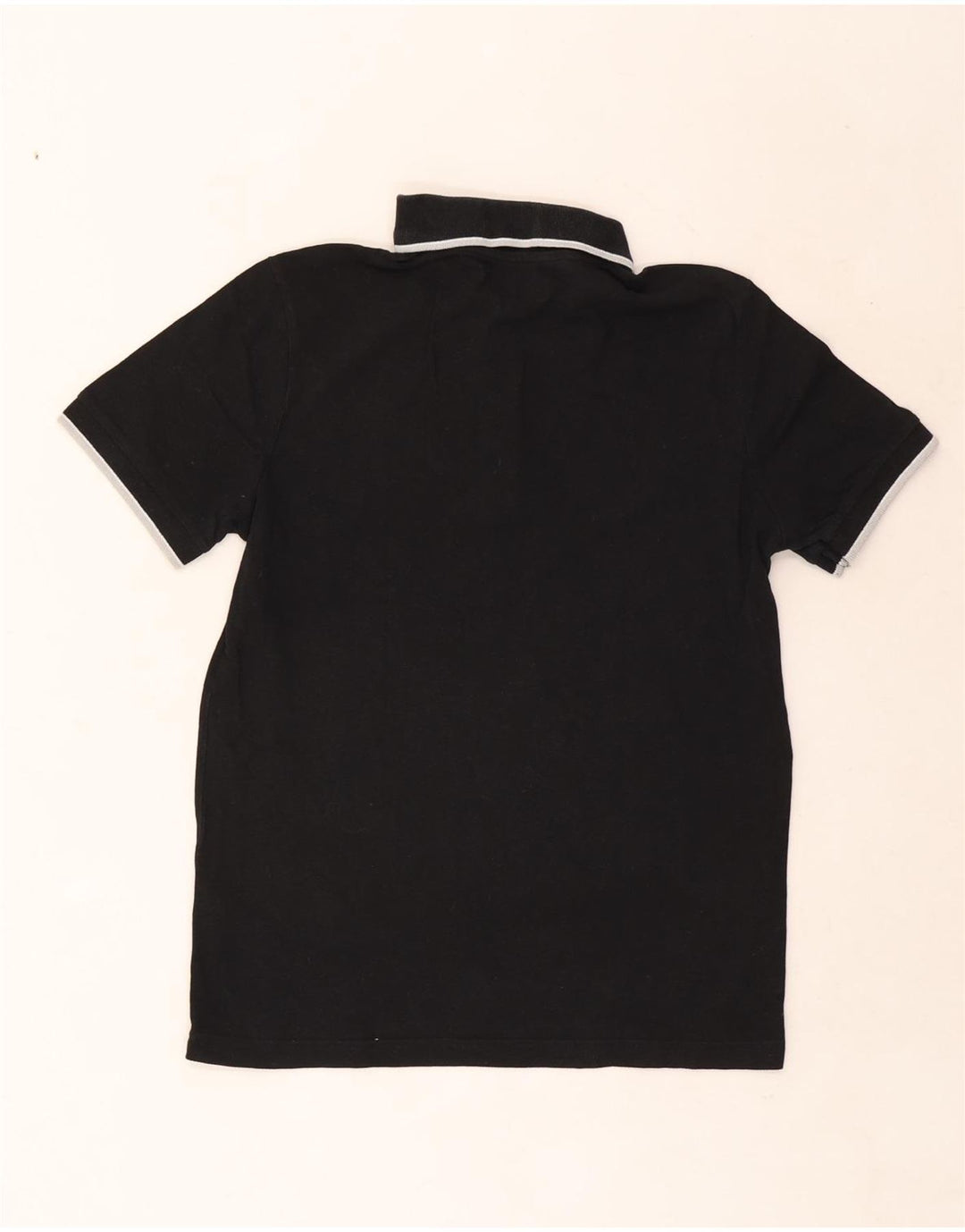 Kappa Mens Polo Shirt Small Black Striped Cotton