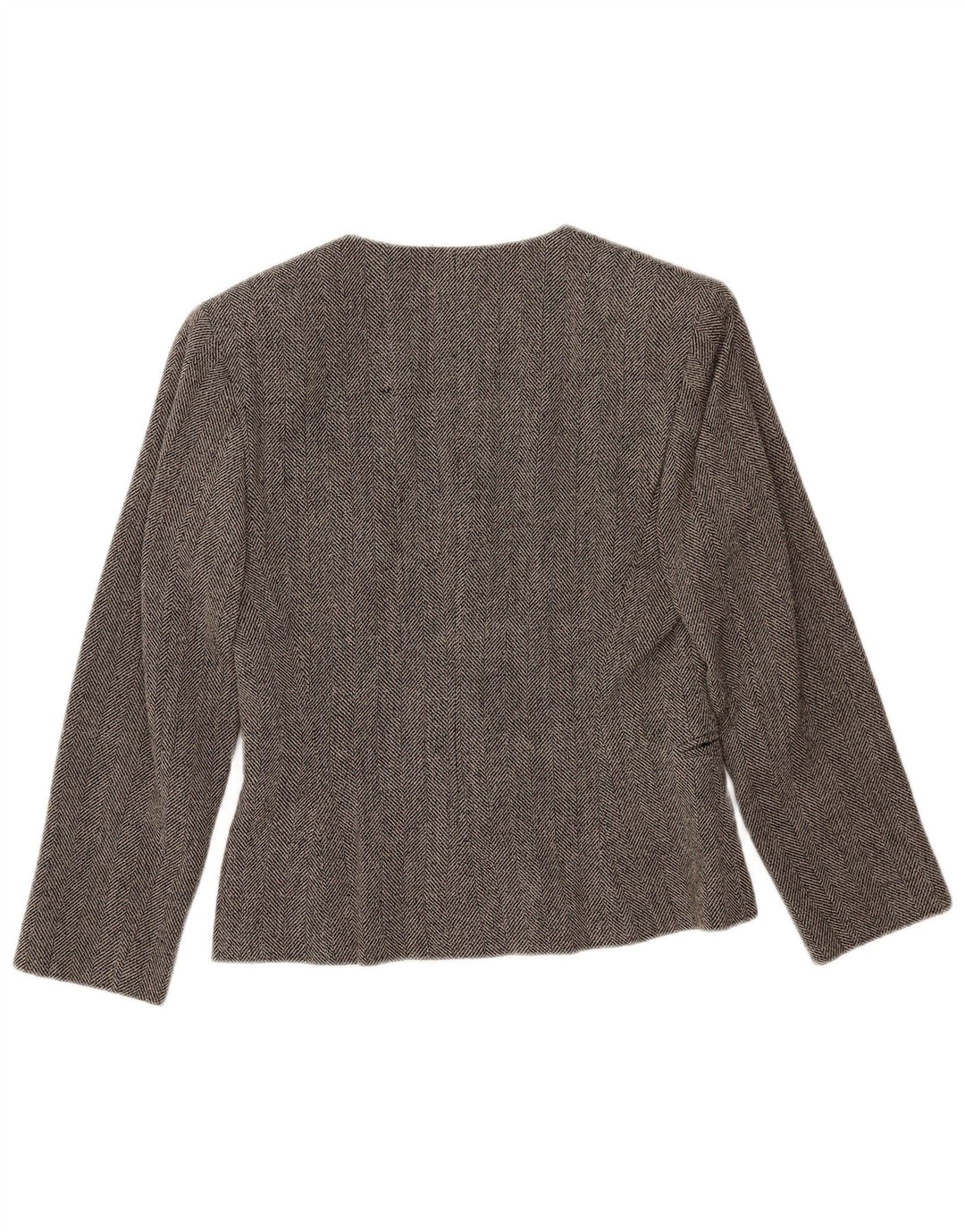 Maska Womens Double Breasted Blazer Jacket IT 42 Medium Grey Herringbone