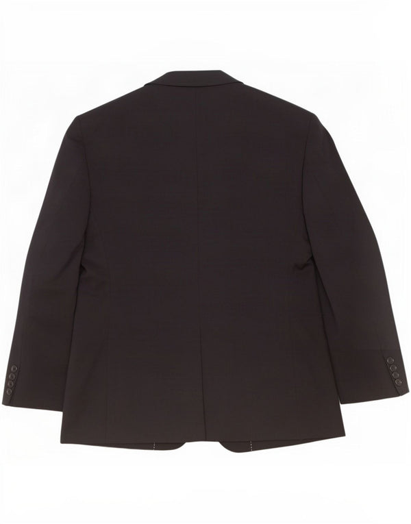 Jaqueta blazer masculina Marks & Spencer curta de 2 botões Reino Unido 42 grande azul marinho
