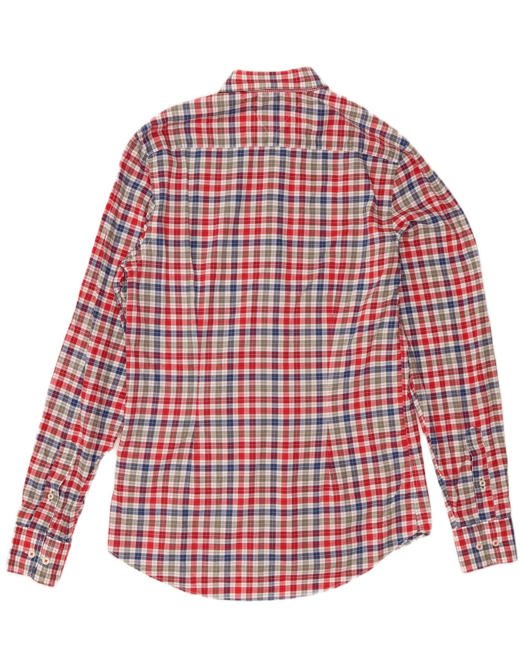 Tommy Hilfiger Mens Slim Fit Shirt Small Multicoloured Gingham Cotton