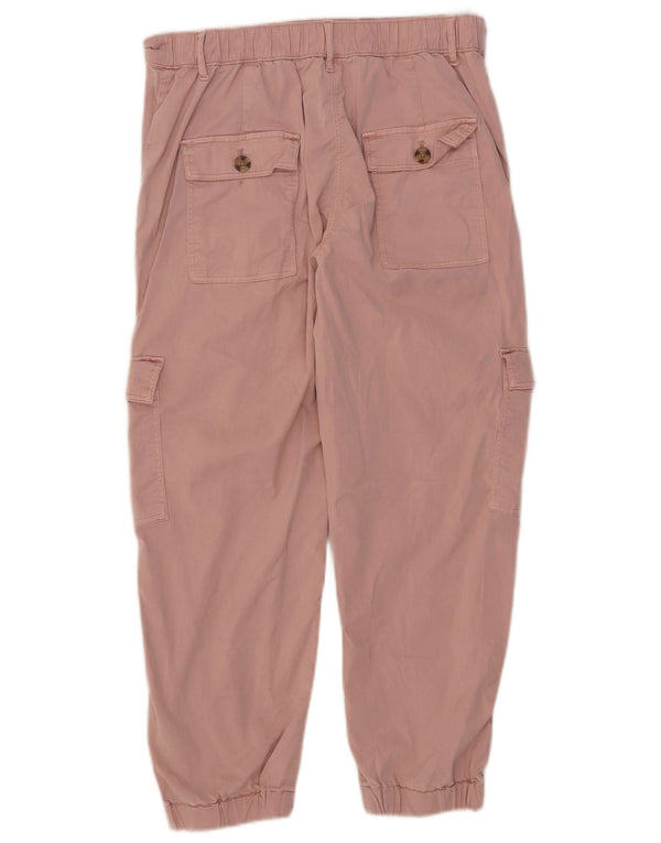 Marks & Spencer Mens Joggers Cargo Trousers UK 12 Medium W32 L24 Pink