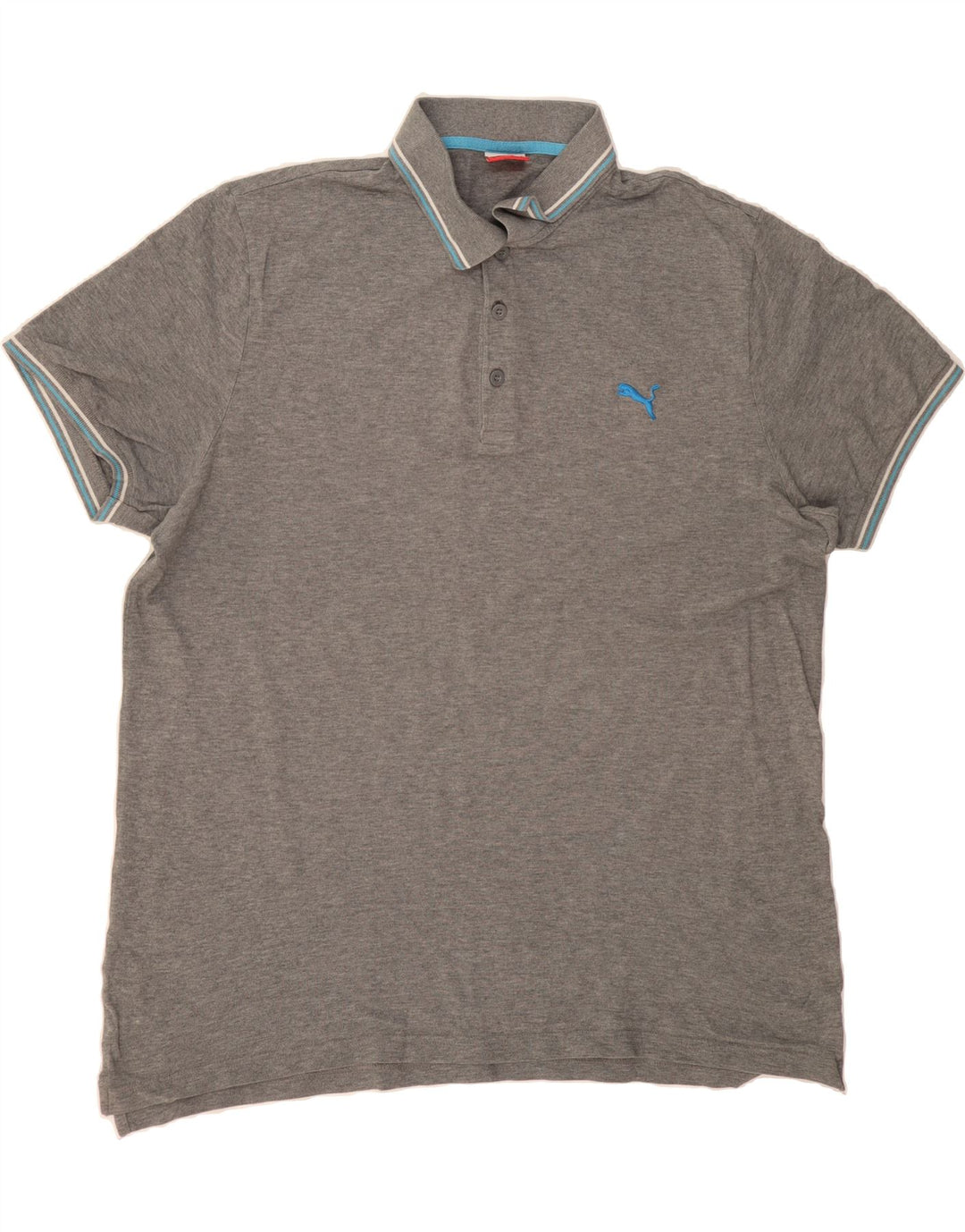 PUMA Mens Polo Shirt 2XL Grey Cotton Vintage Puma and Second-Hand Puma from Messina Hembry 