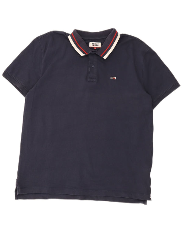 Tommy Hilfiger Herre Polo Shirt XL Marineblå Bomuld