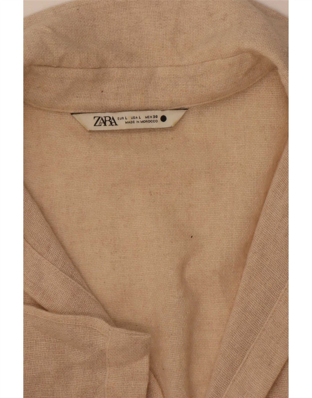 Zara Damen Hemd UK 16 Large Beige