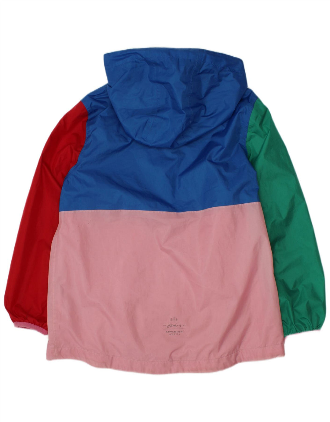 Joules Girls Hooded Rain Jacket 6-7 Years Multicoloured Colourblock