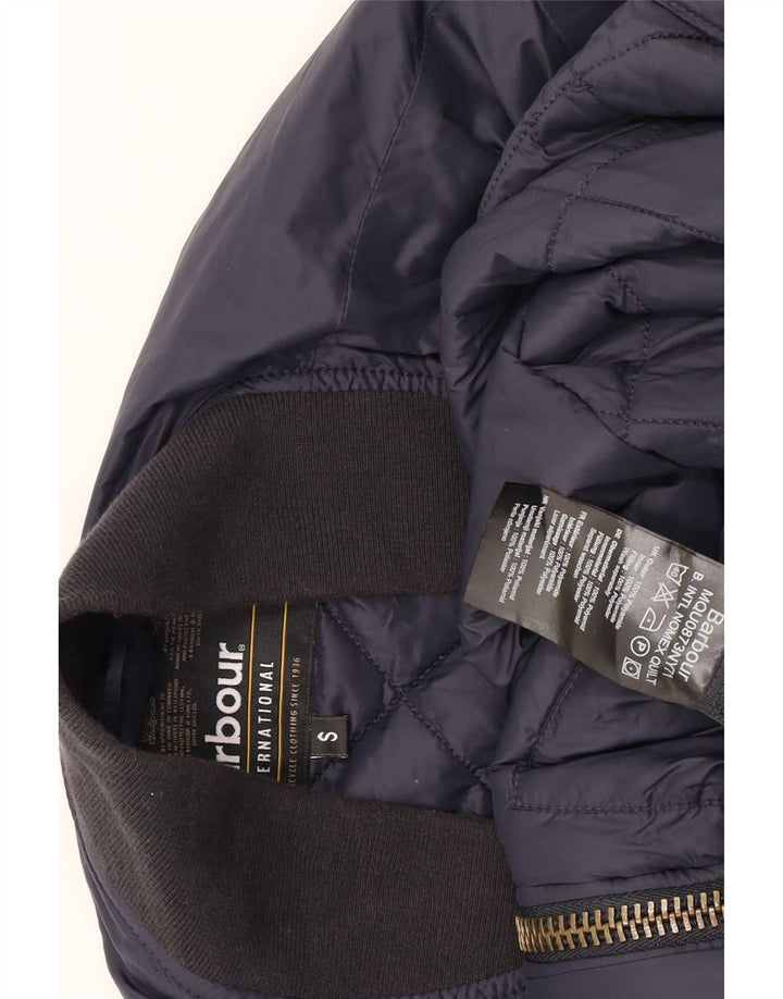 Barbour Herren Wattierte Jacke UK 36 Small Marineblau Colourblock Polyamid