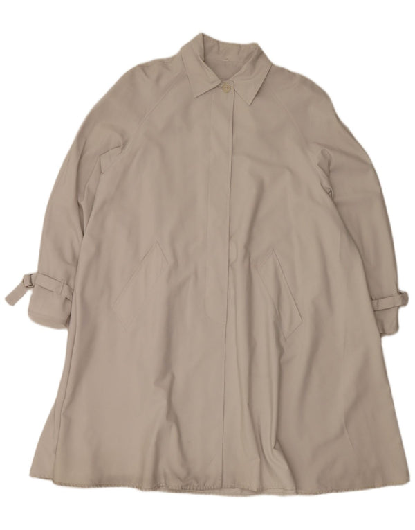 Vintage Womens Oversized Trench Coat EU 44 XL Grey