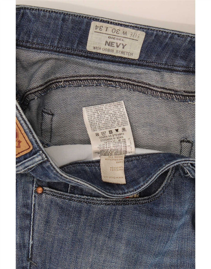 Diesel Womens Nevy Slim Jeans W30 L34 Blue Cotton