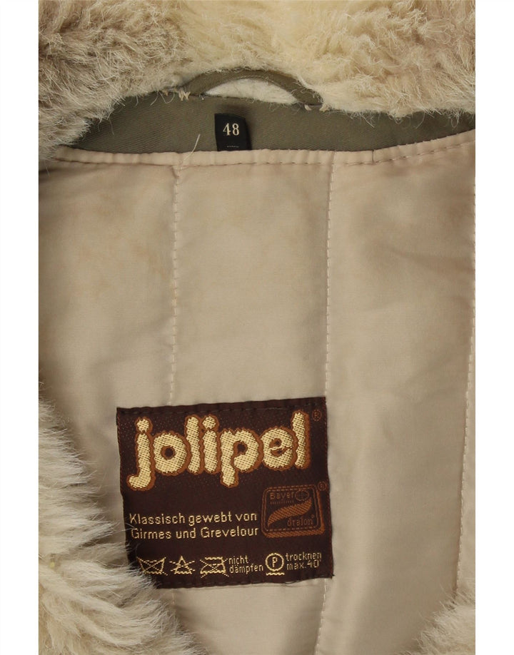 JOLIPEL Womens Hooded Overcoat IT 48 XL Khaki Polyester Vintage Jolipel and Second-Hand Jolipel from Messina Hembry 