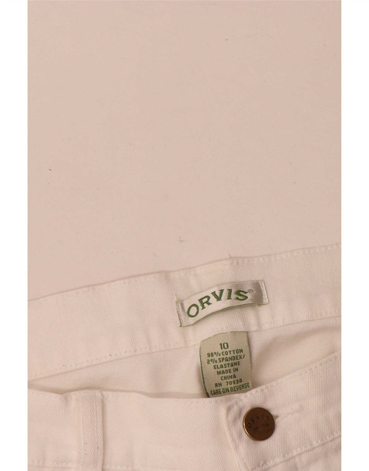 Orvis Womens Straight Jeans US 10 Large W30 L28 White Cotton