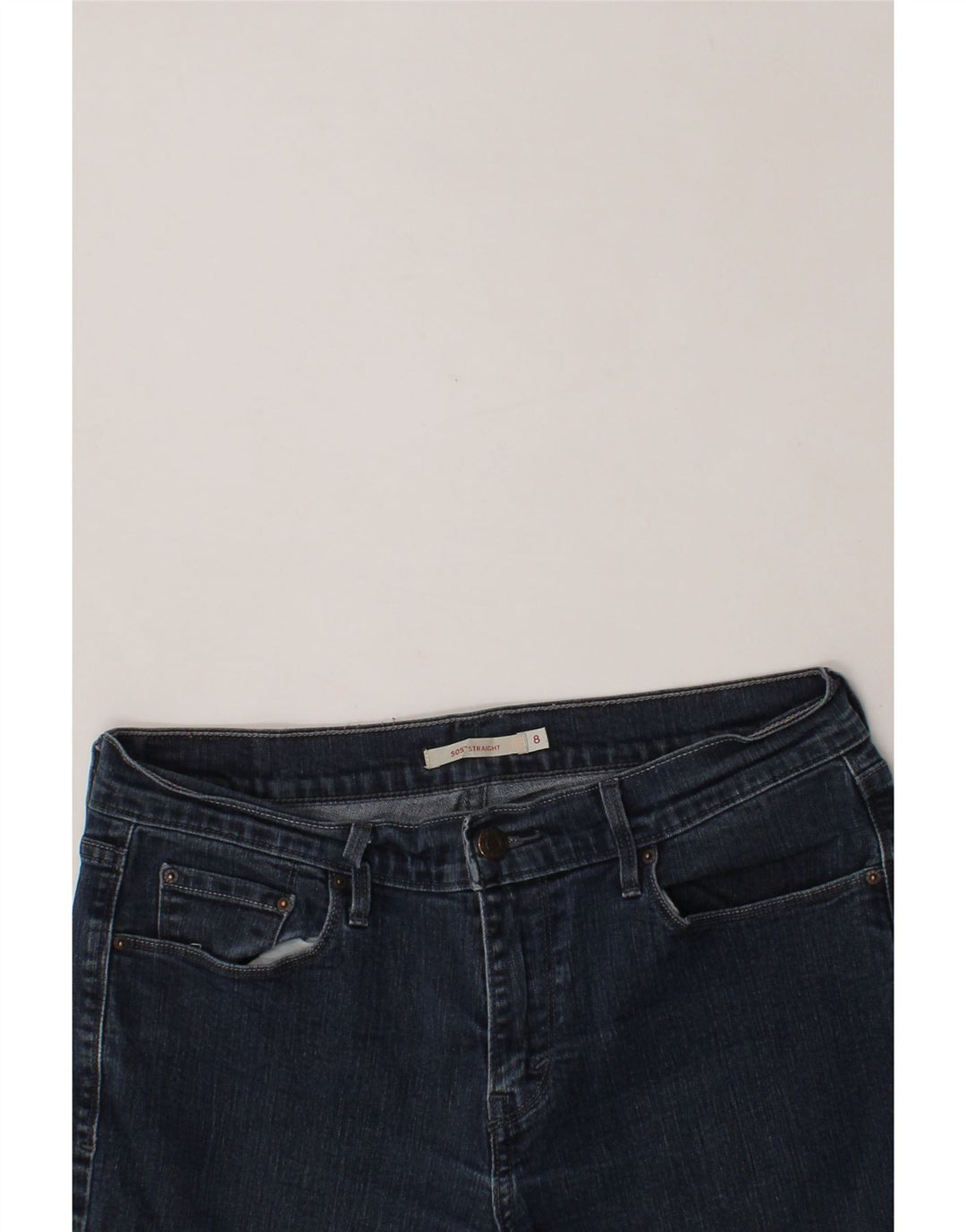 LEVI'S Womens 505 Straight Jeans US 8 Medium W32 L29 Blue Cotton Vintage Levi's and Second-Hand Levi's from Messina Hembry 