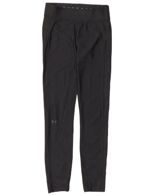 Under Armour Damen Leggings UK 12 Medium Schwarz