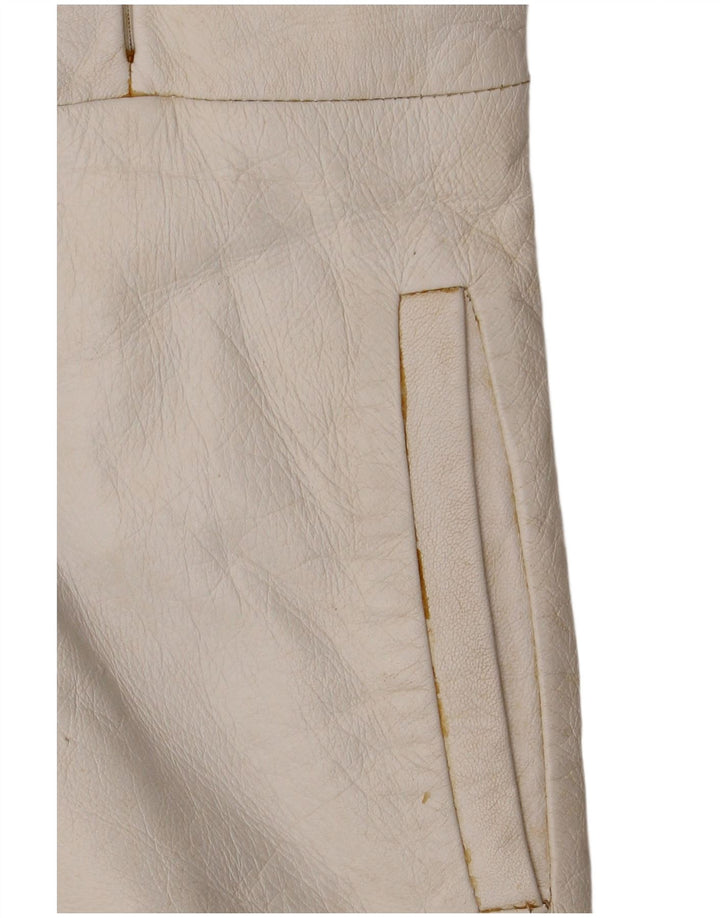CONBIPEL Giacca in Pelle Donna con Cappuccio IT 42 Media Pelle Bianca