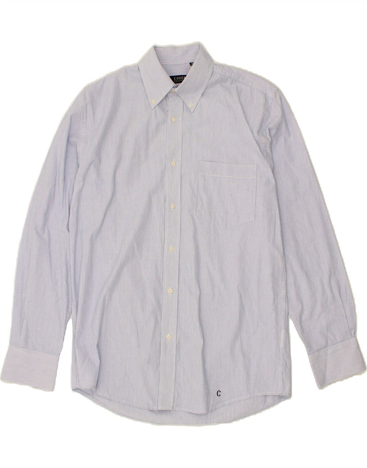 COVERI Mens Shirt Size 38/40 Medium Blue Pinstripe Cotton Vintage Coveri and Second-Hand Coveri from Messina Hembry 