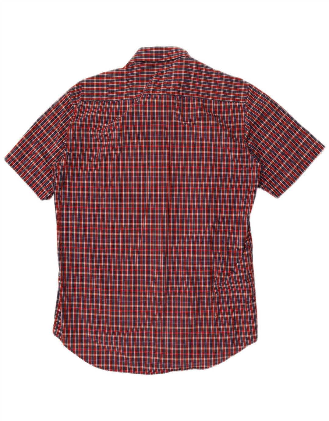 Camicia da uomo a maniche corte Carrera in cotone a quadri rossi medi