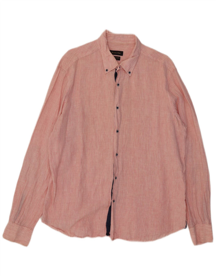 Camicia da uomo Massimo Dutti 2XL Gessato rosa