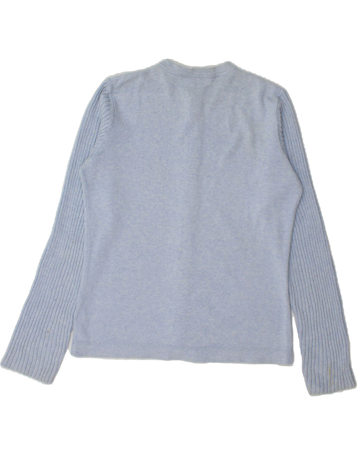 TOMMY HILFIGER Womens Cardigan Sweater UK 14 Medium Blue Cotton Vintage Tommy Hilfiger and Second-Hand Tommy Hilfiger from Messina Hembry 