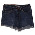 Pantaloni scurți din denim cu talie mare LEVI'S 720 W28, bumbac albastru mediu