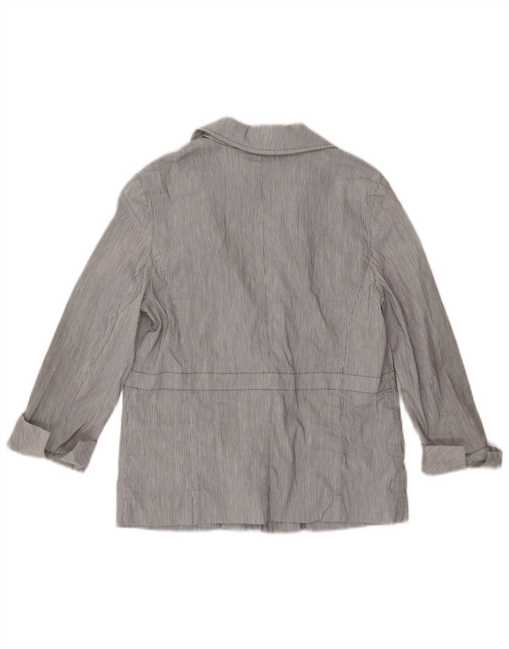 Max & Co. Veste blazer à manches 3/4 pour femme UK 8 Petites rayures bleues