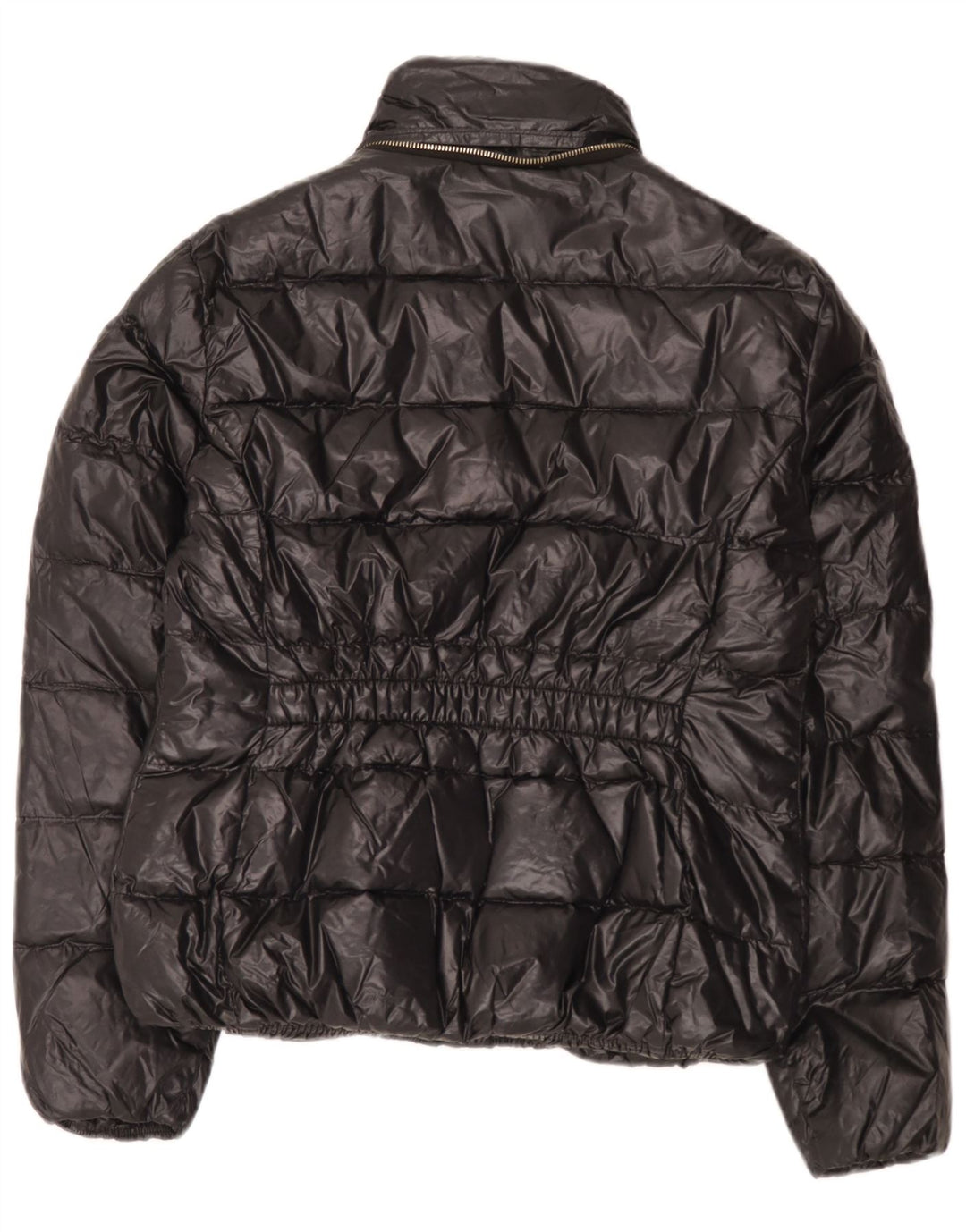 Zara Damen Wattierte Jacke UK 14 Large Schwarz