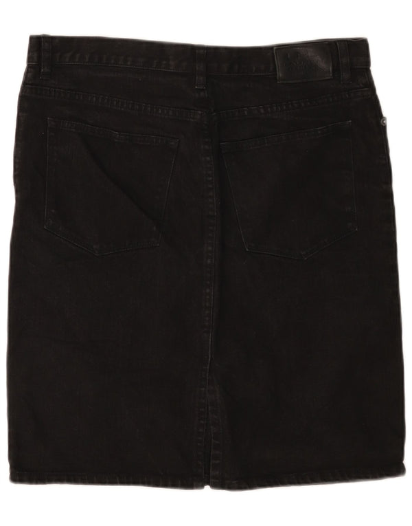 Ralph Lauren Womens Denim Skirt US 12 Large W32 Black Cotton