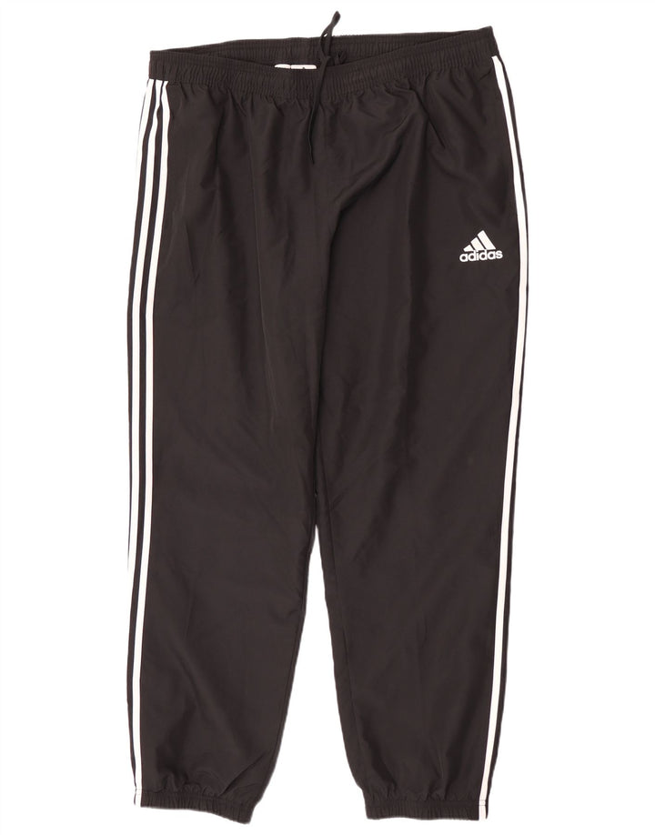 Adidas Mens Tracksuit Trousers Joggers 2XL Black Polyester