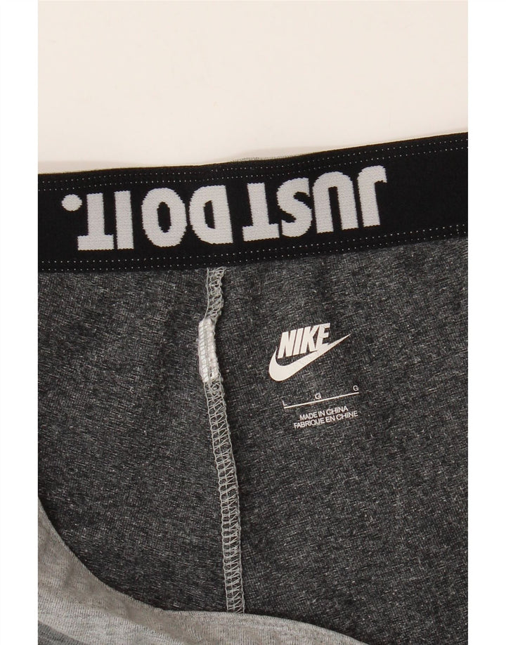 NIKE Womens Graphic Leggings UK 14 Large Grey