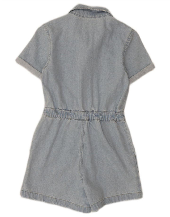 Gap Girls Denim Playsuit 9-10 Years Large Blue Cotton