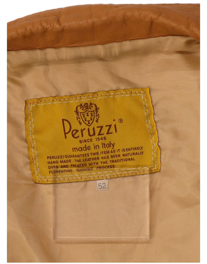 Peruzzi Dame Læderjakke IT 52 2XL Beige Læder