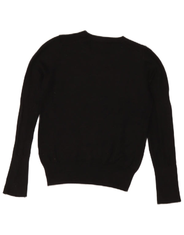 Zara Womens Crew Neck Jumper Sweater UK 10 Small Black
