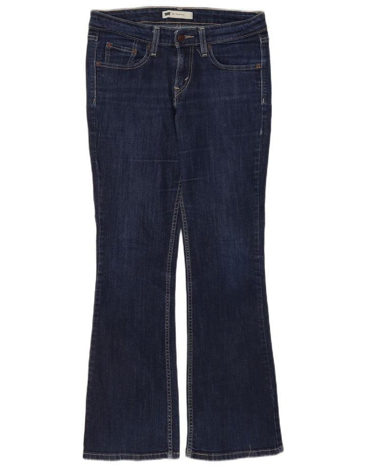Levi's Donna 518 Jeans Bootcut Super Low US 7 Medio W30 L30 Blu Navy