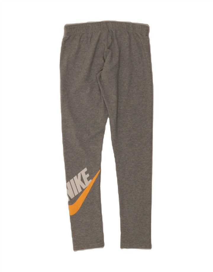 NIKE Womens Graphic Leggings UK 14 Medium  Grey Cotton Vintage Nike and Second-Hand Nike from Messina Hembry 