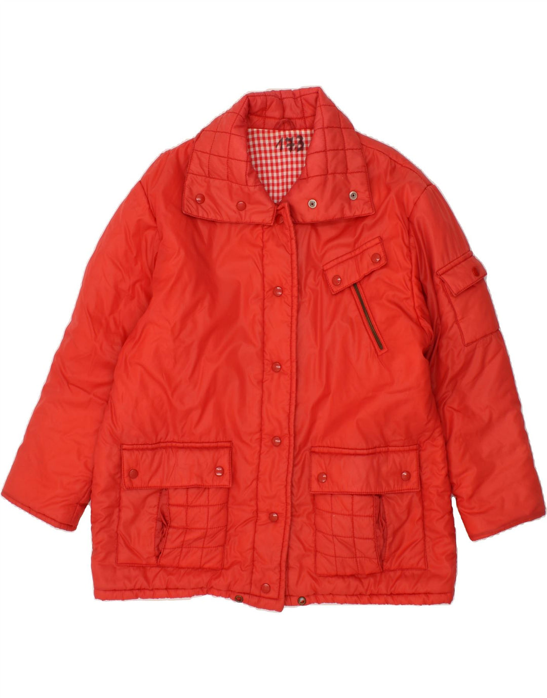 VINTAGE Womens Padded Jacket UK 18 XL Red Vintage Vintage and Second-Hand Vintage from Messina Hembry 