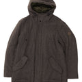 Marc O'Polo Herren-Jacke mit Kapuze, gepolstert, UK 40, große graue Wolle