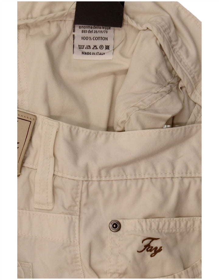 Fay Mens Casual Shorts W38 XL Beige Cotton