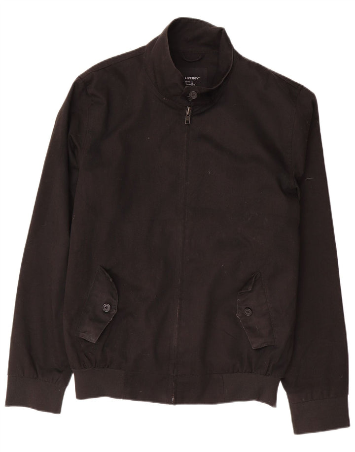 Livergy Mens Bomber Jacket EU 38 Medium Black Polyester