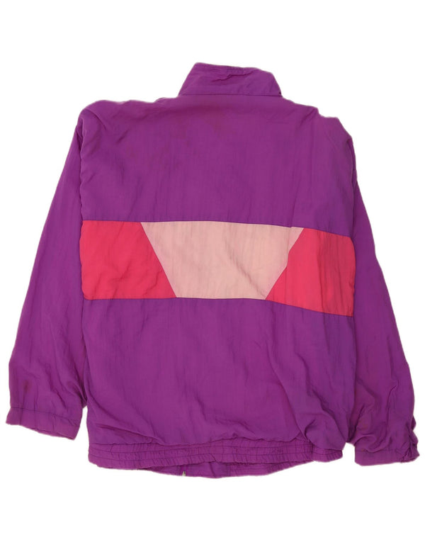 Active Mens Tracksuit Top Jacket 2XL Purple Colourblock Polyester