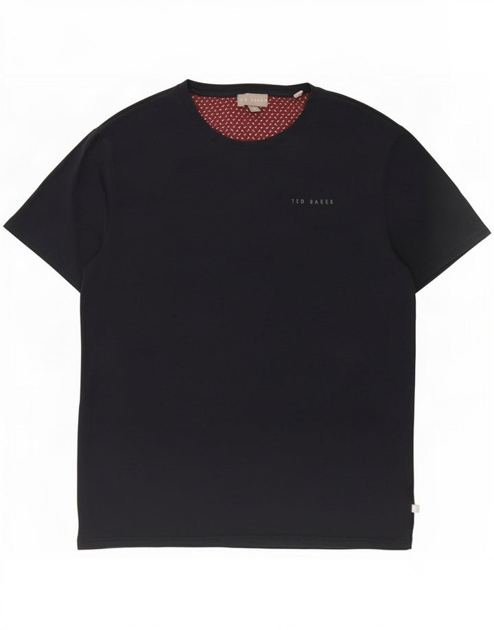 Ted Baker Mens T-Shirt Top Medium Navy Blue Cotton