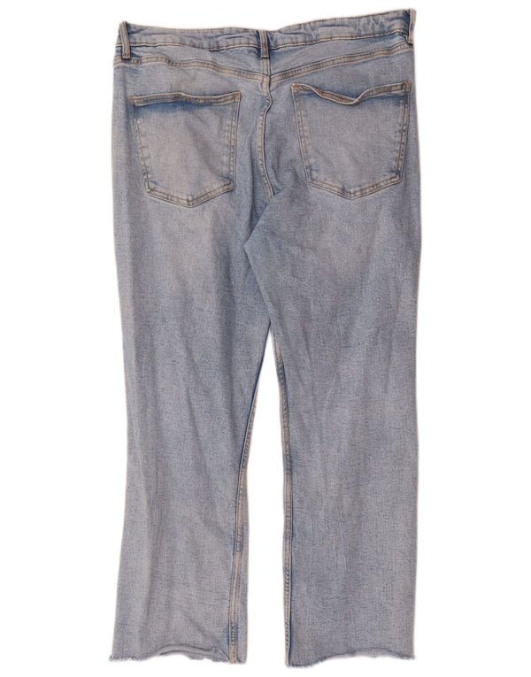 Zara Dame Straight Jeans EU 46 2XL W36 L26 Blå Bomuld