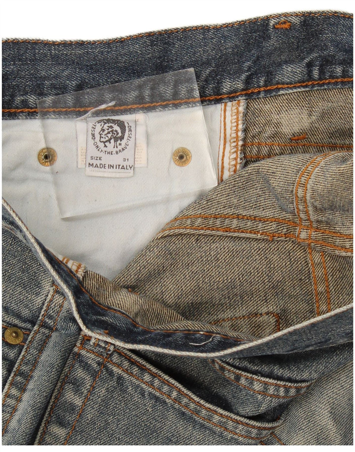 Diesel Mens Straight Jeans W31 L31 Navy Blue Cotton